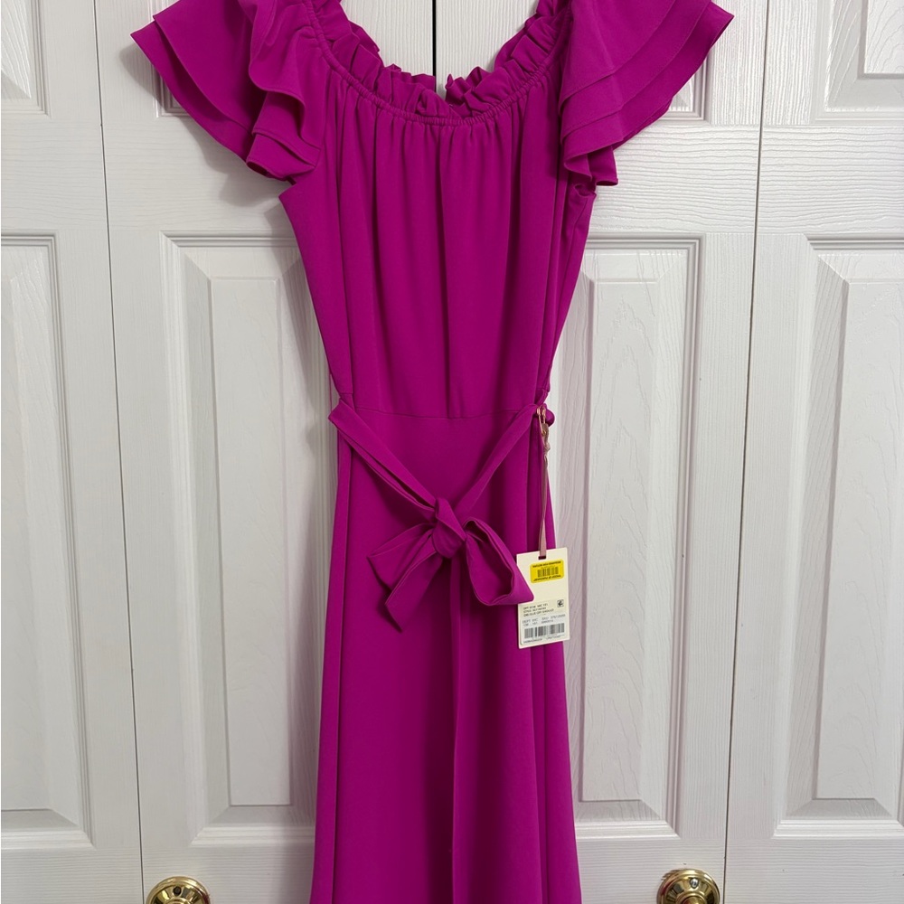 NWT Alex Marie Pink Off-Shoulder Dress